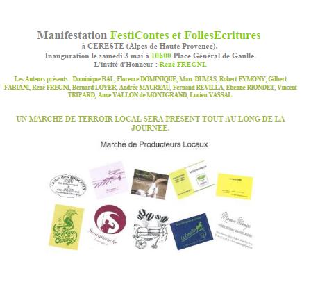 FestiContes à Céreste le 3 mai 14